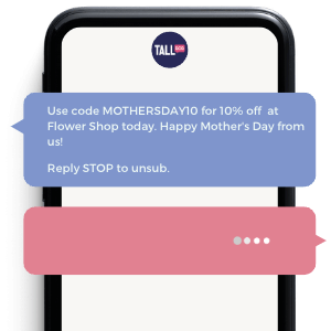 Text Message_ use code Mothersday10 for 10% off