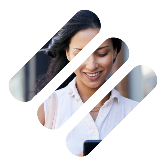 The woman in this image is looking at a form.