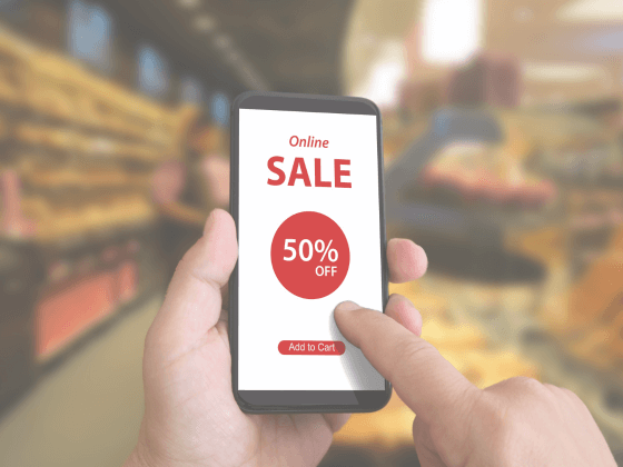 This image shows what a mobile landing page would look like.