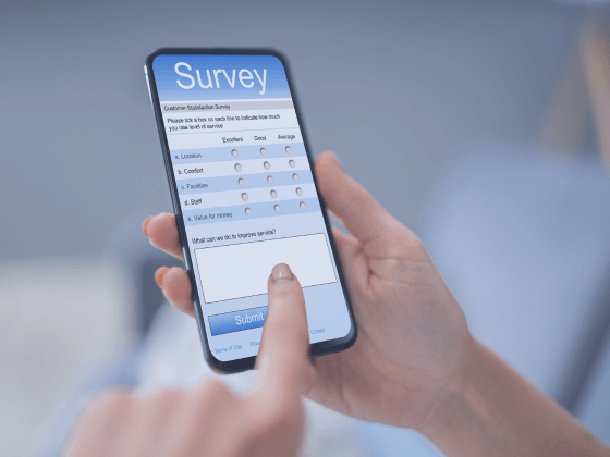 This image shows a survey mobile form.
